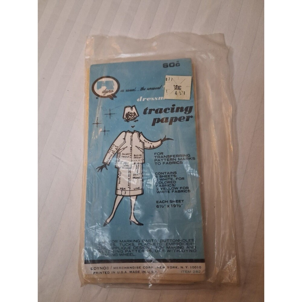 Vintage Dyno Dressmaker’s Tracing Paper NEW SEALED Sewing Craft